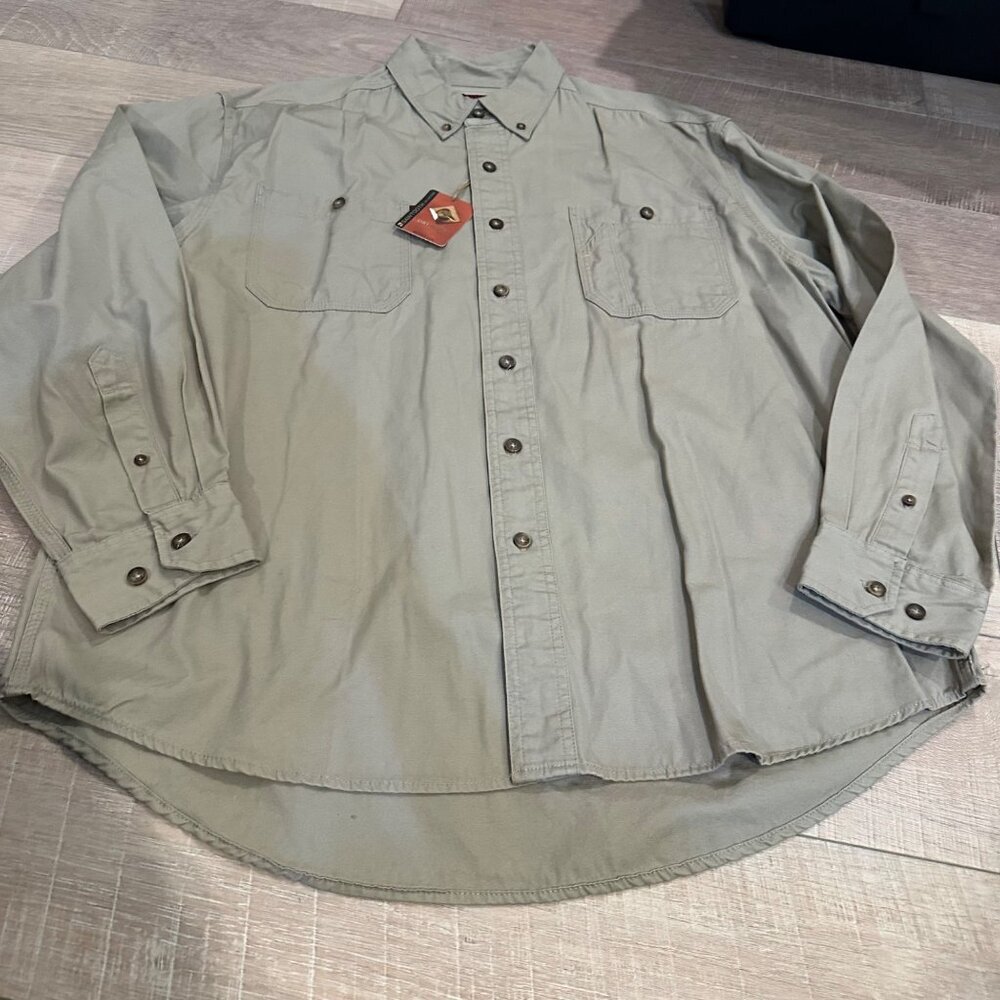 DRI DUCK TAN MENS LARGE LONG SLEEVE BUTTON SHIRT NEW SAWTOOTH COLLECTION